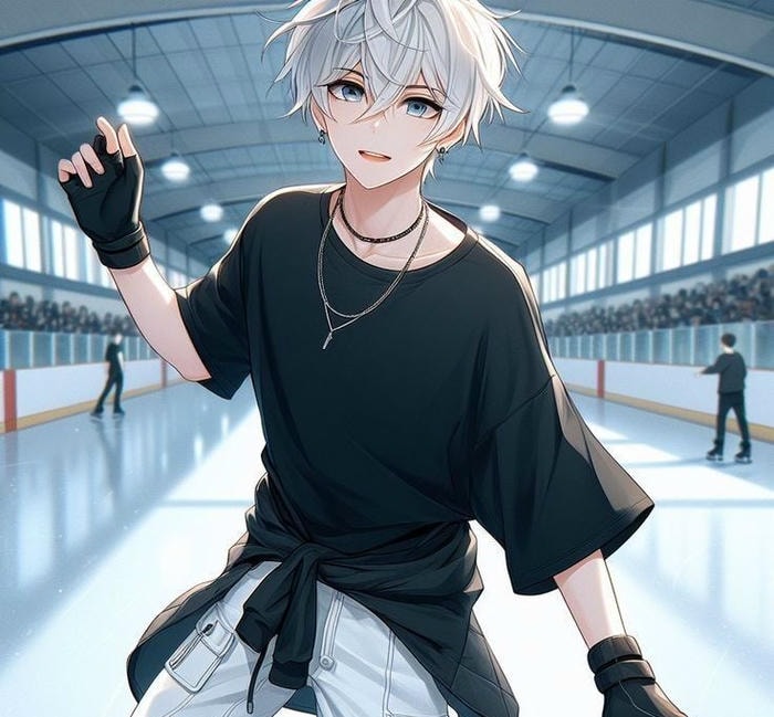 tạo hình bí ẩn ảnh anime nam tóc trắng
