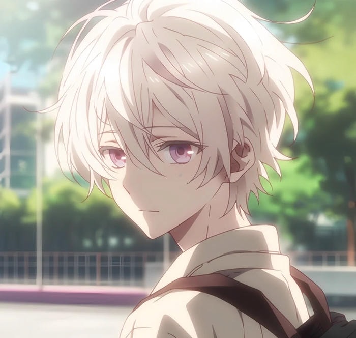 tạo hình nhân vật rõ nét ảnh anime nam tóc trắng