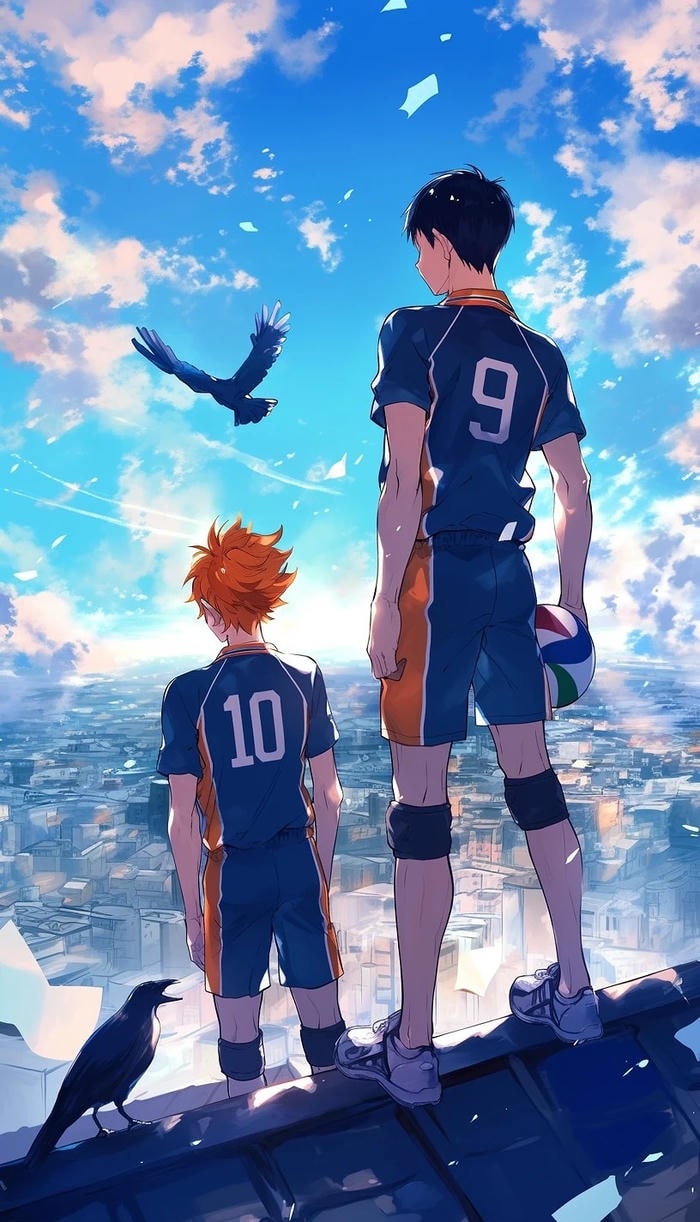 tinh thần đồng đội ảnh anime bóng chuyền chất