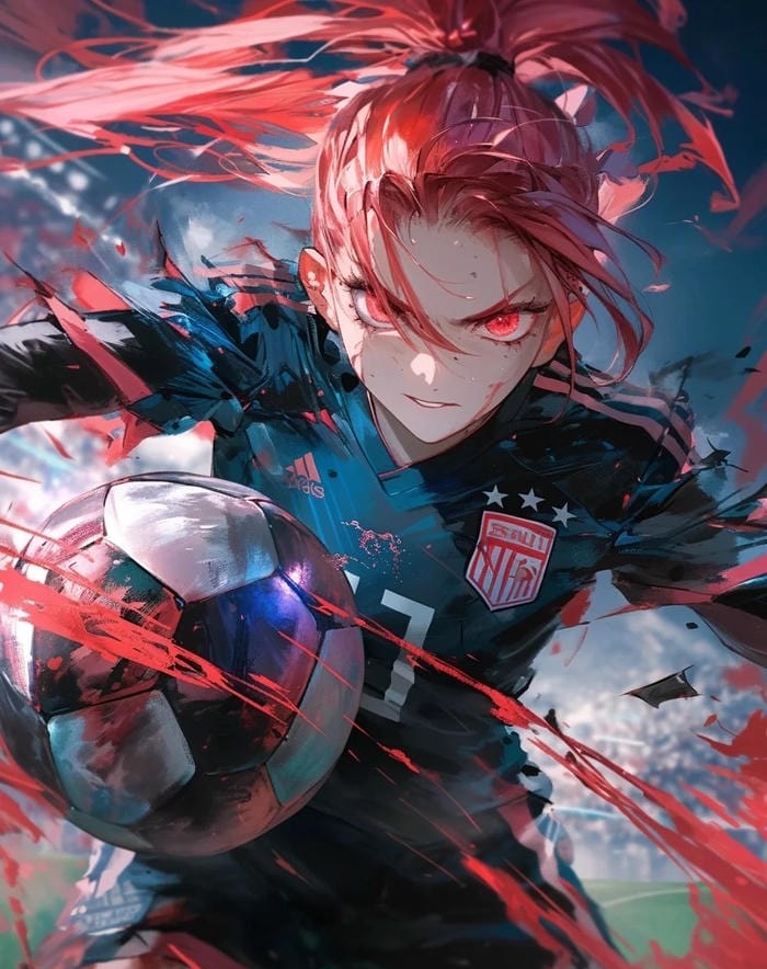 tinh thần thi đấu ảnh anime bóng đá ngầu