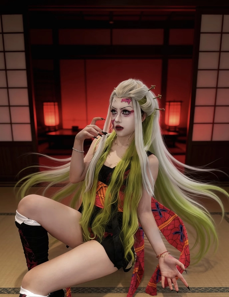 Ảnh Daki cosplay thể hiện nét anime huyền bí và quyến rũ