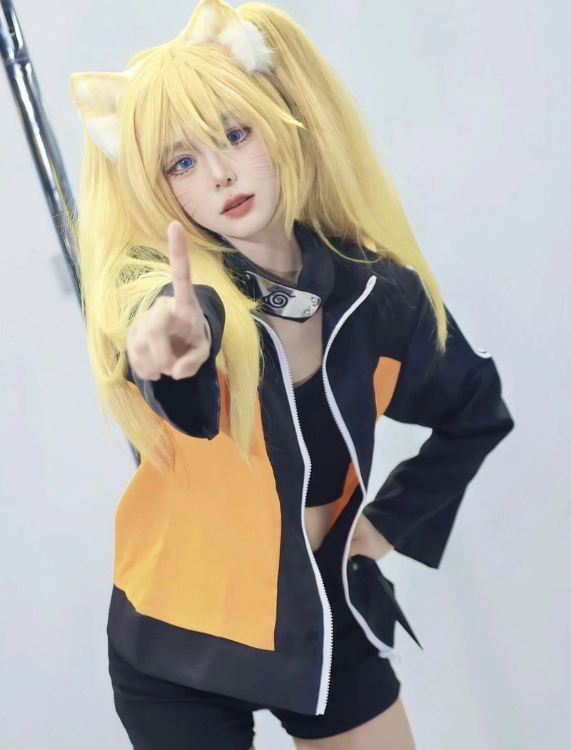 Ảnh cosplay naruto nhìn thẳng vào camera