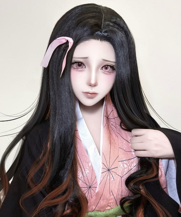 Ảnh nezuko cosplay cho thấy nét đáng yêu bền bỉ