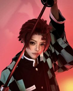 Ảnh tanjiro cosplay gợi cảm giác tin cậy tự nhiên
