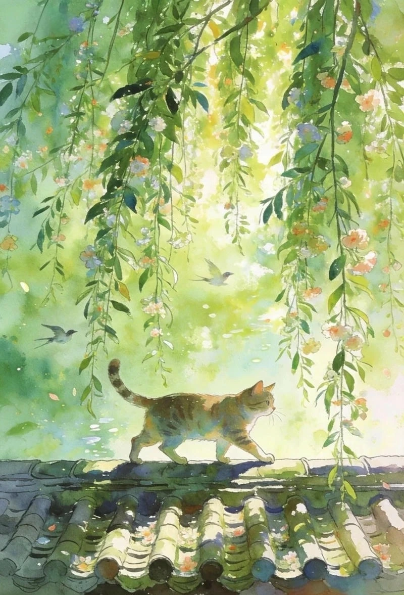 Bầu trời hoàng hôn trong ảnh anime nhìn rất thư giãn