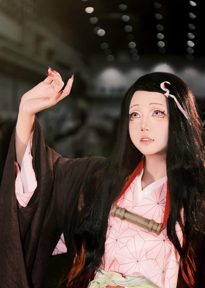 Bức ảnh nezuko cosplay gợi cảm giác êm dịu dễ chịu
