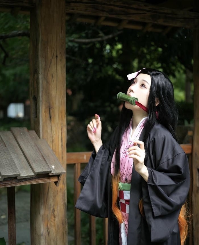 Bức hình nezuko cosplay gợi hình tượng trong trẻo