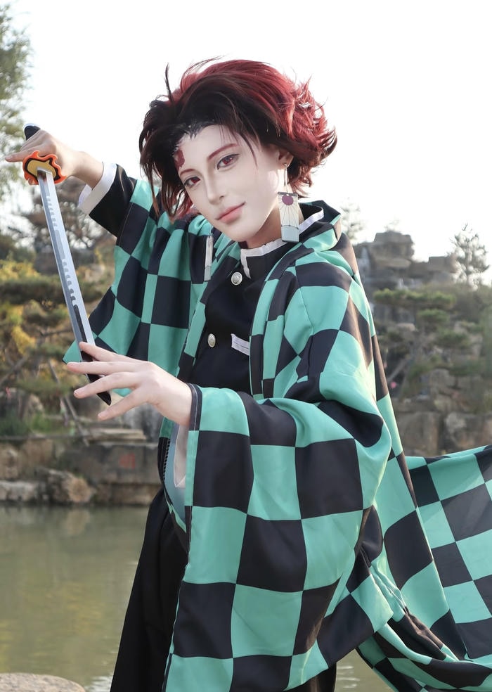 Bức hình tanjiro cosplay cho thấy nội lực bền vững