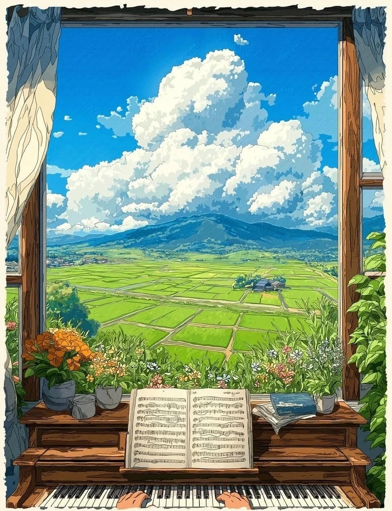 Cảnh biển anime hợp người thích lưu ảnh làm hình nền