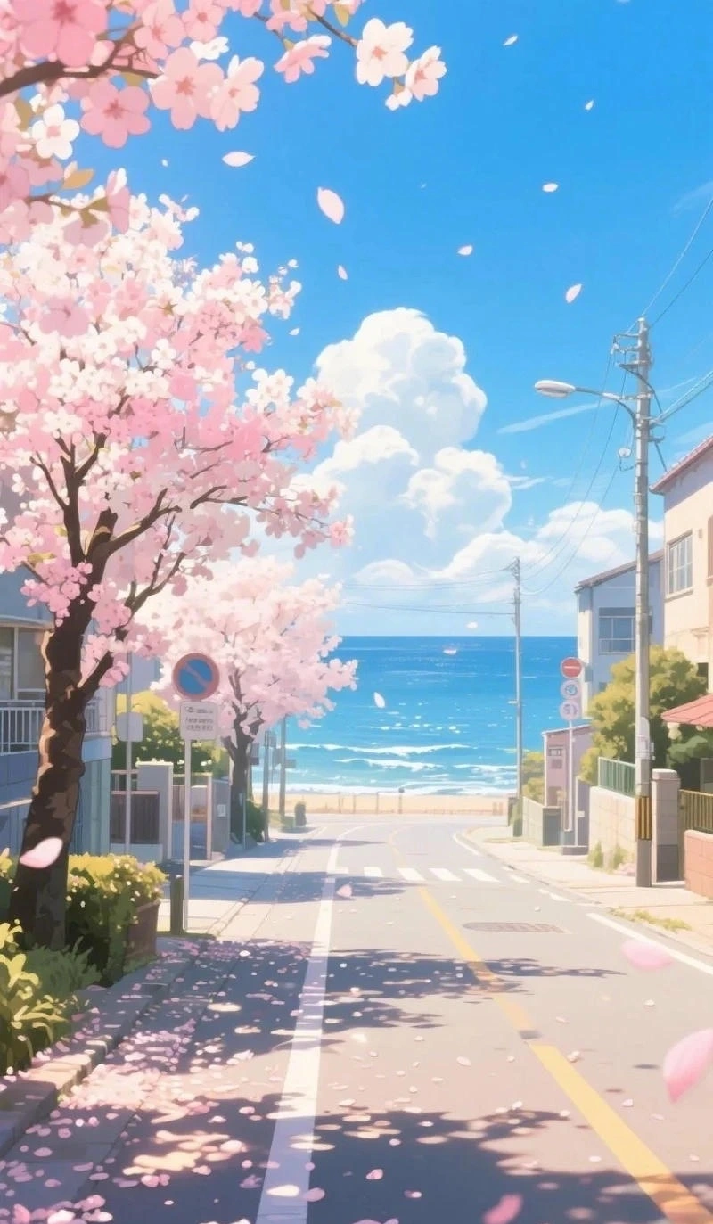 Cảnh thiên nhiên anime hợp người thích phong cách thư giãn