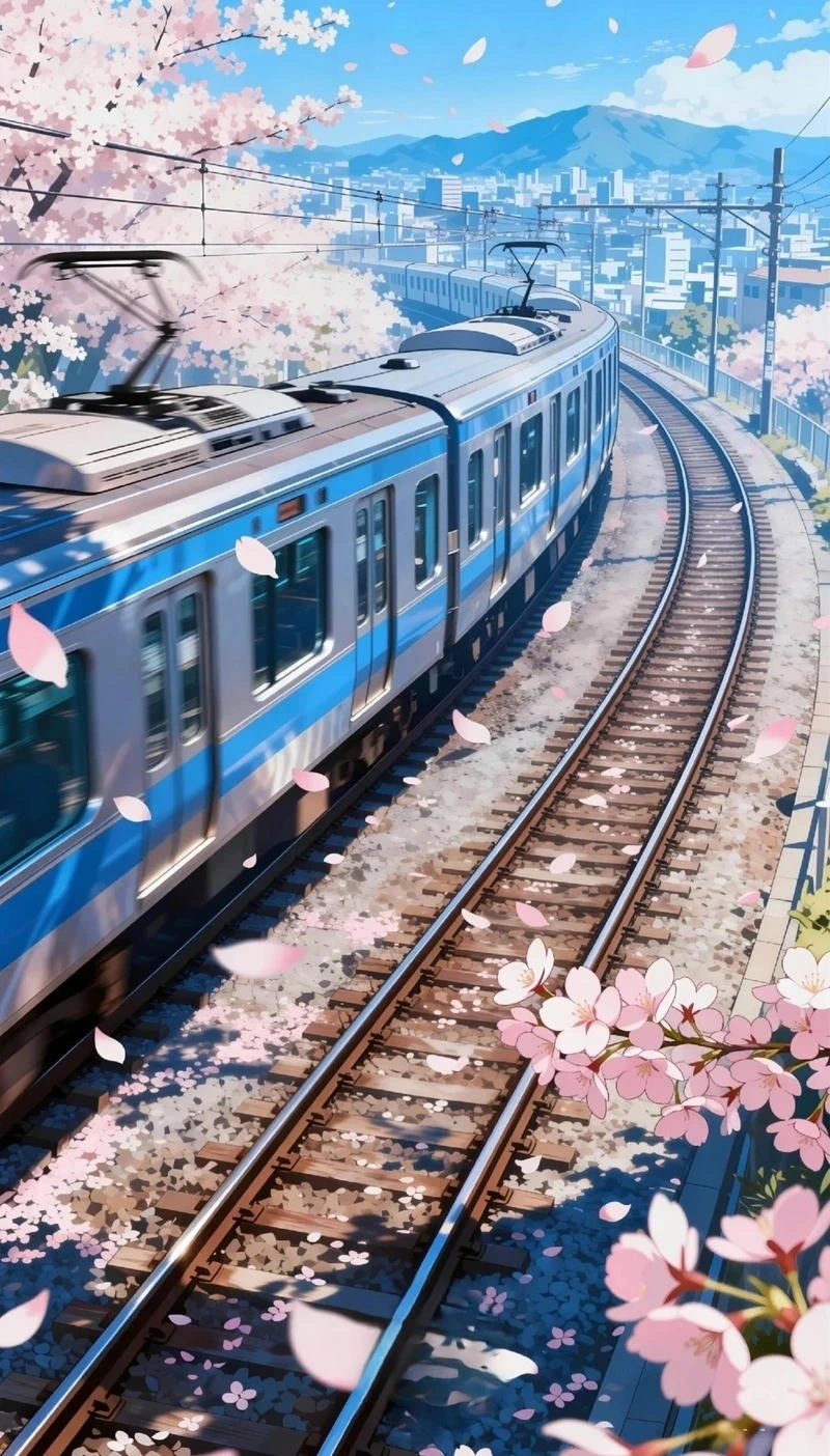 Cảnh tuyết rơi anime tạo cảm giác yên tĩnh nhẹ nhàng