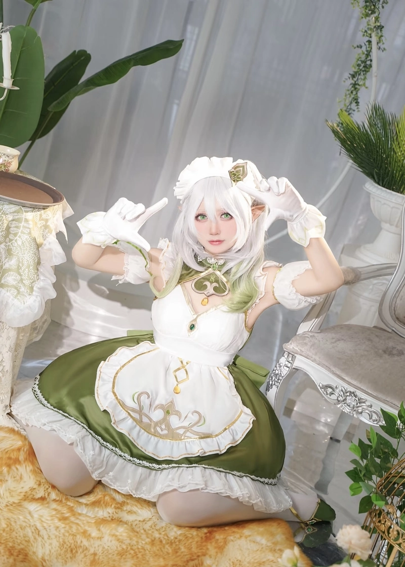 Hình Nahida cosplay khoe gương mặt thanh tú dễ nhìn