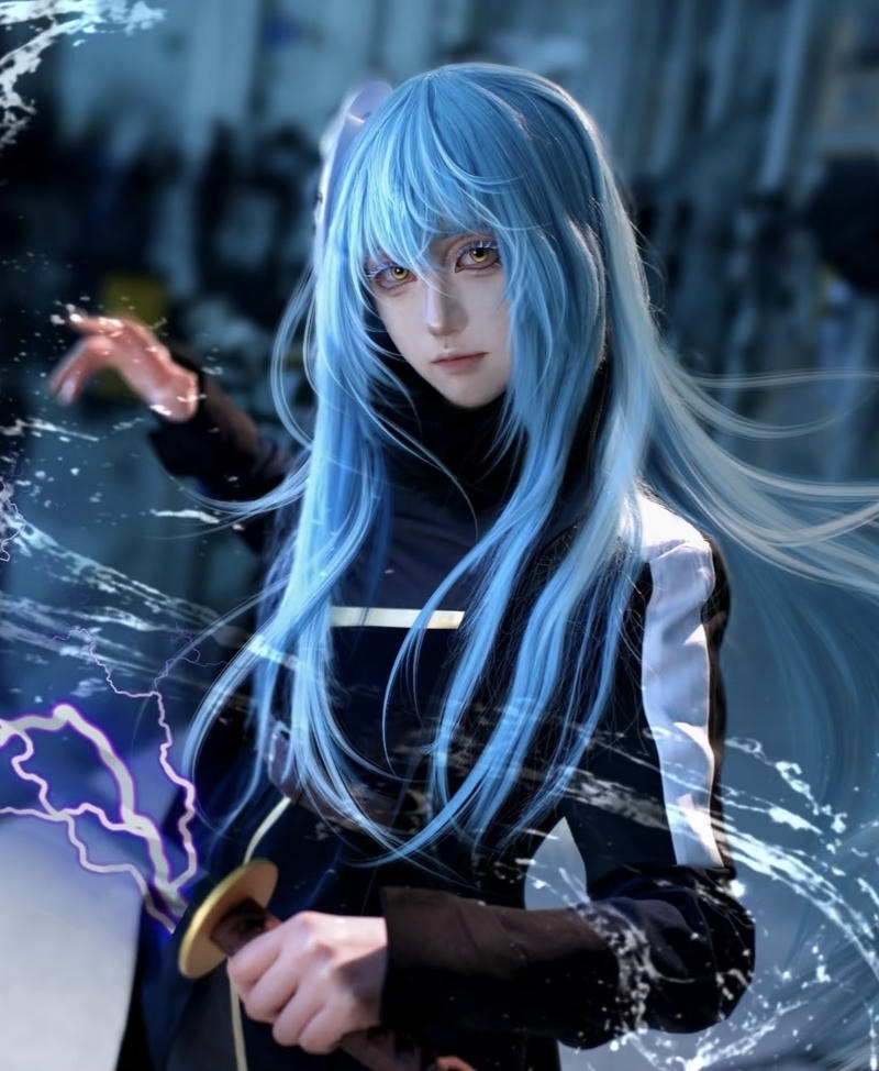 Hình Rimuru cosplay mang nét mềm dẻo đa dạng