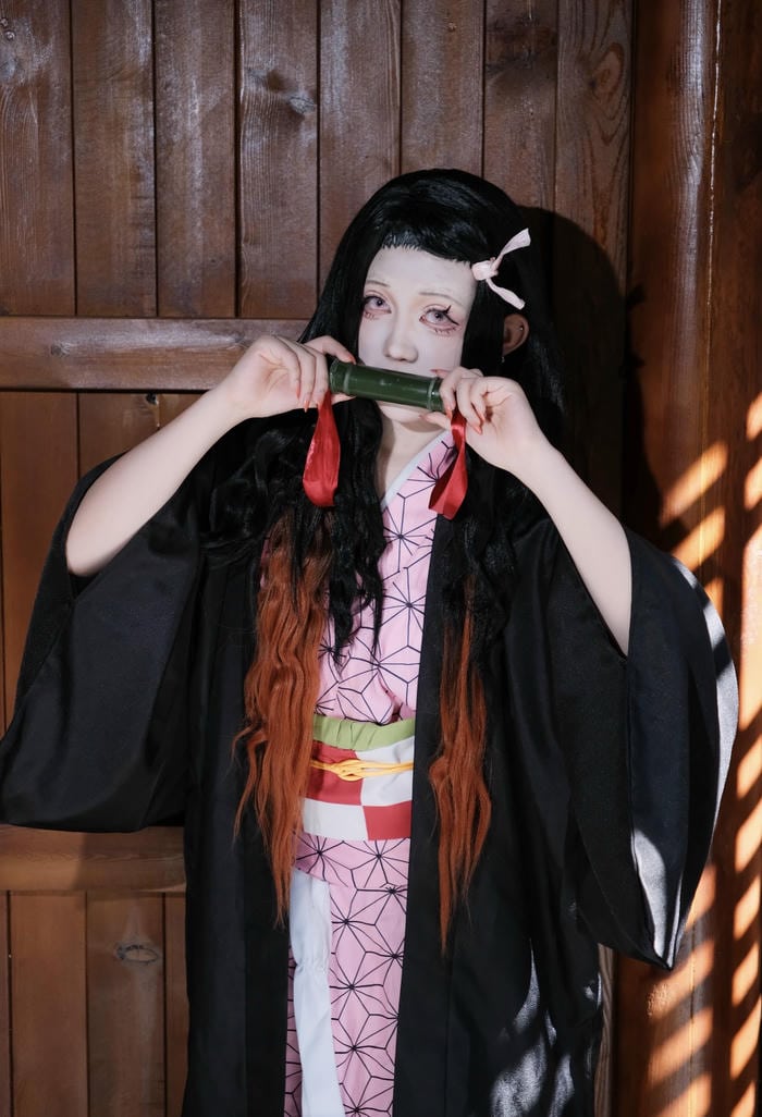 Hình ảnh nezuko cosplay gợi cảm giác thân thiện tự nhiên