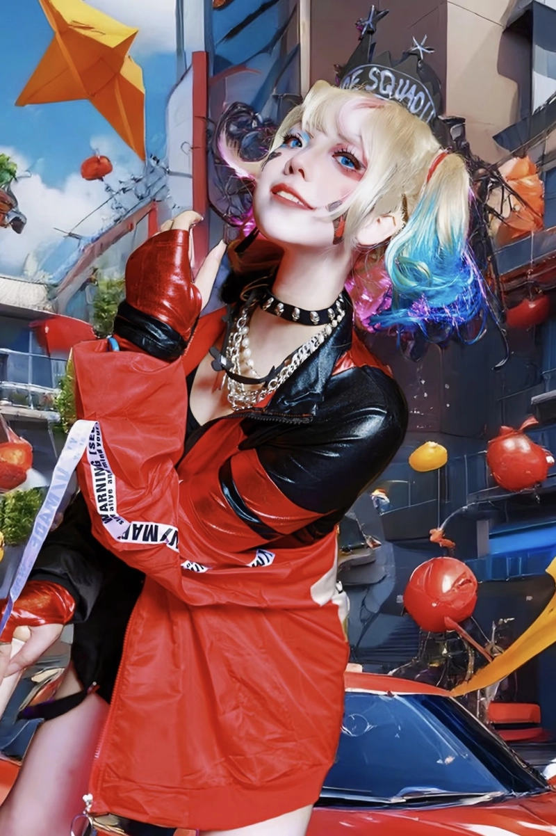 Hình cosplay Harley Quinn với thần thái ấn tượng