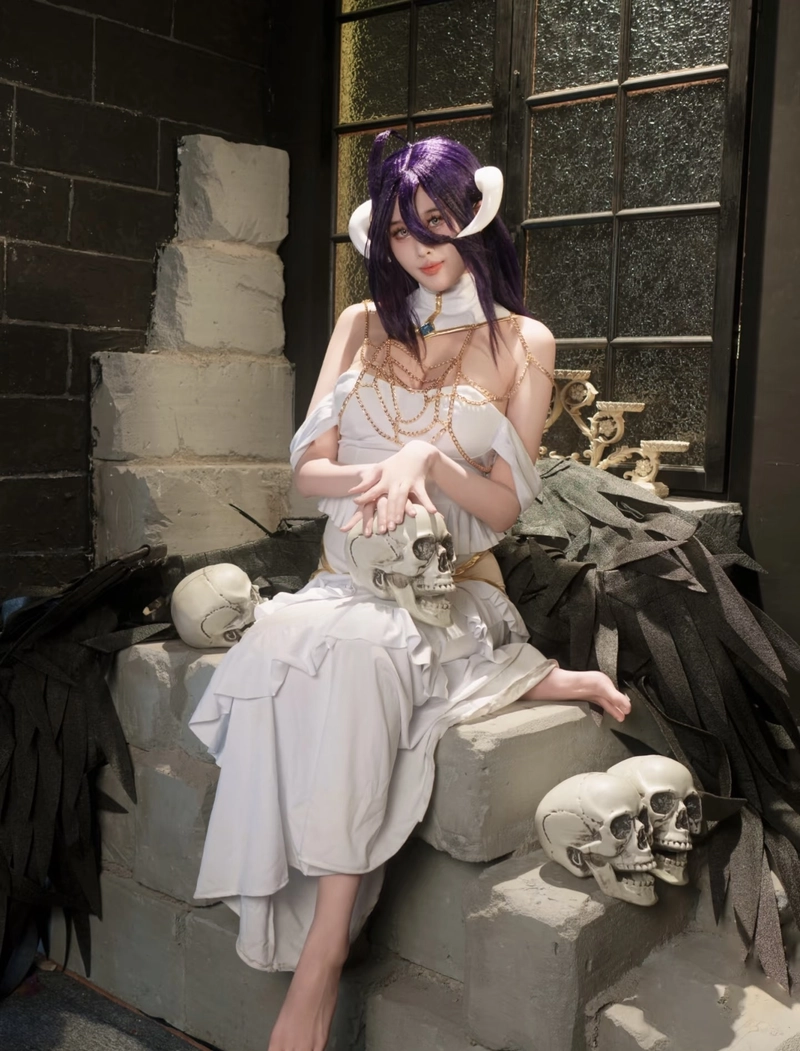 Hình cosplay albedo với nét đẹp thanh lịch