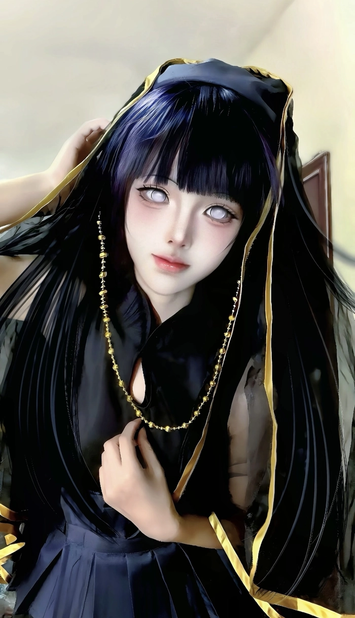 Hình cosplay hinata chụp gần thấy rõ khuôn mặt