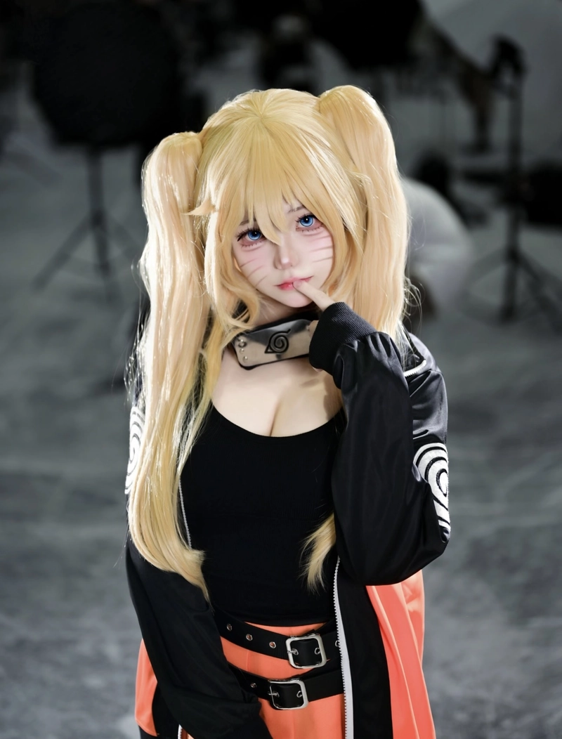 Hình cosplay naruto đứng giữa không gian thoáng