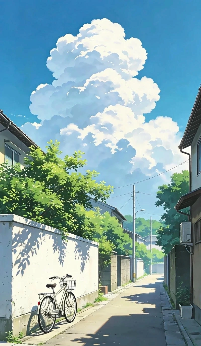 Phong cảnh anime 4K hợp làm hình nền điện thoại đẹp