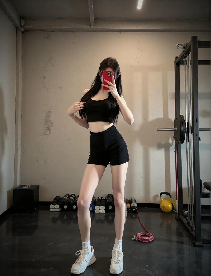 Thân hình săn chắc gymer với đường nét rõ ràng