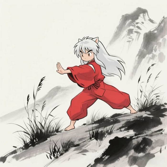 ảnh Inuyasha dáng đứng oai phong