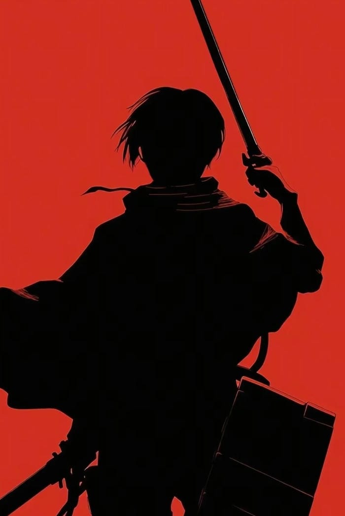 ảnh Levi Ackerman ánh mắt sắc bén