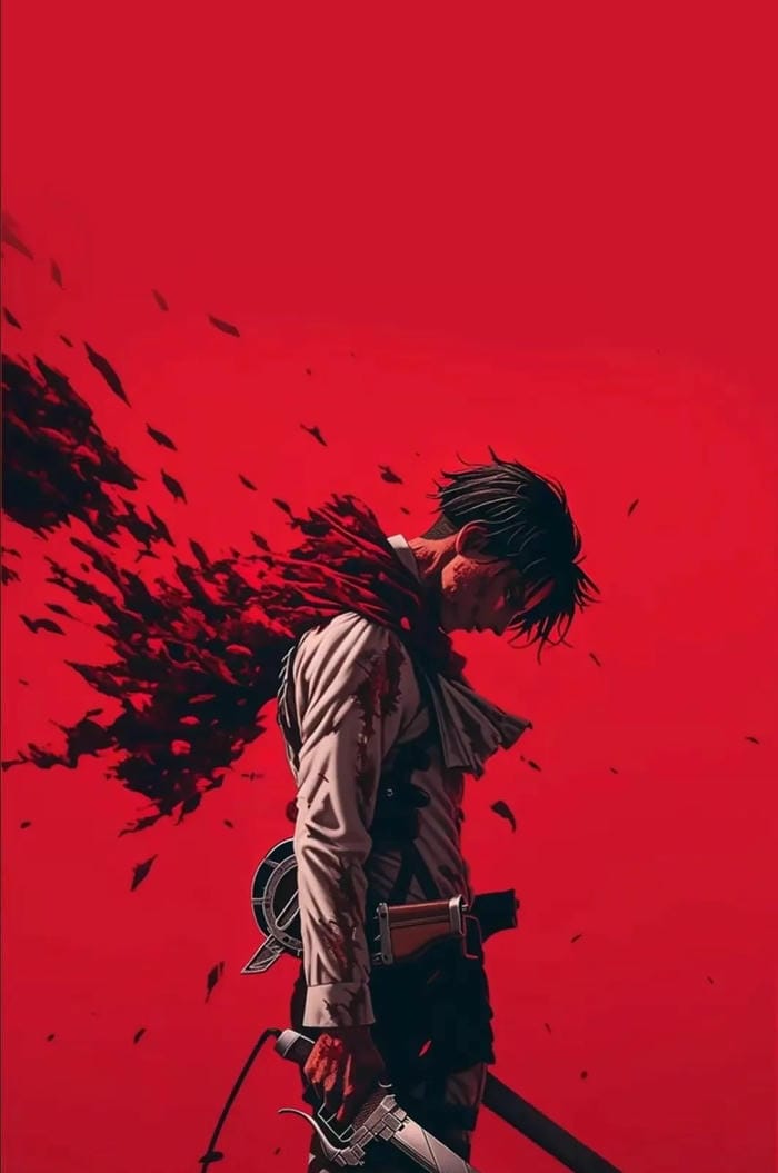 ảnh Levi Ackerman ánh mắt sắc lạnh