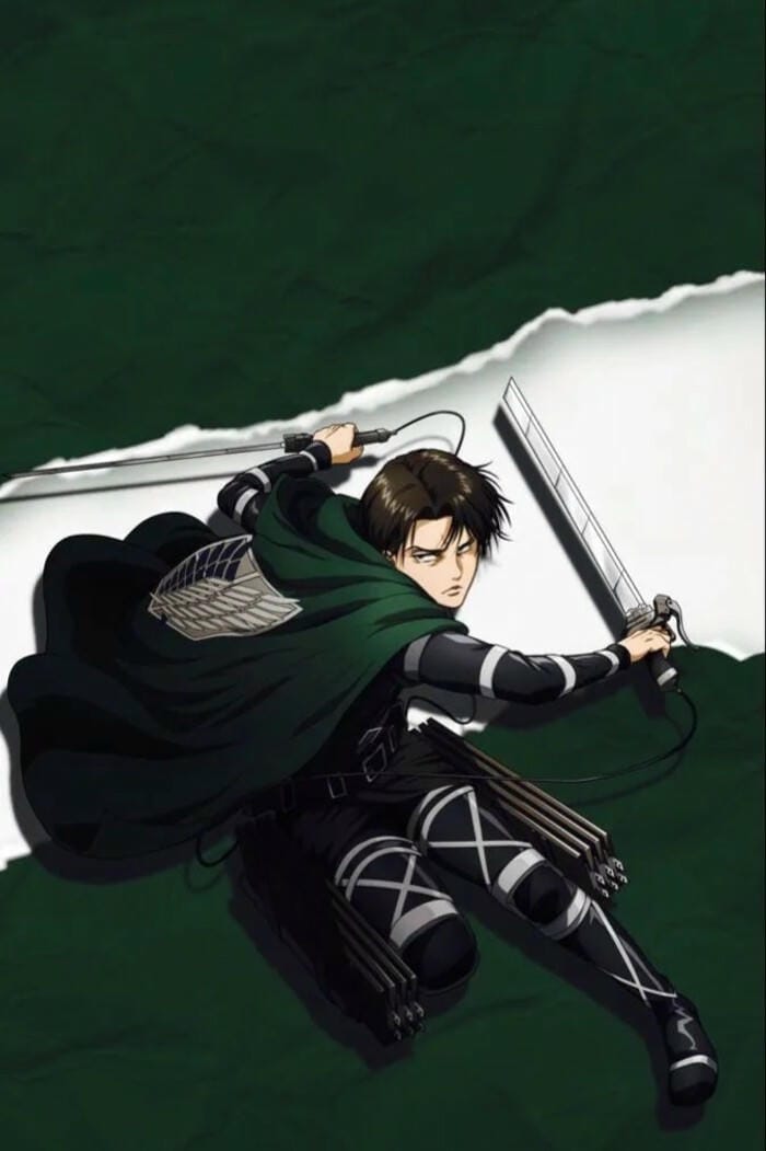 ảnh Levi Ackerman khí chất chiến trường