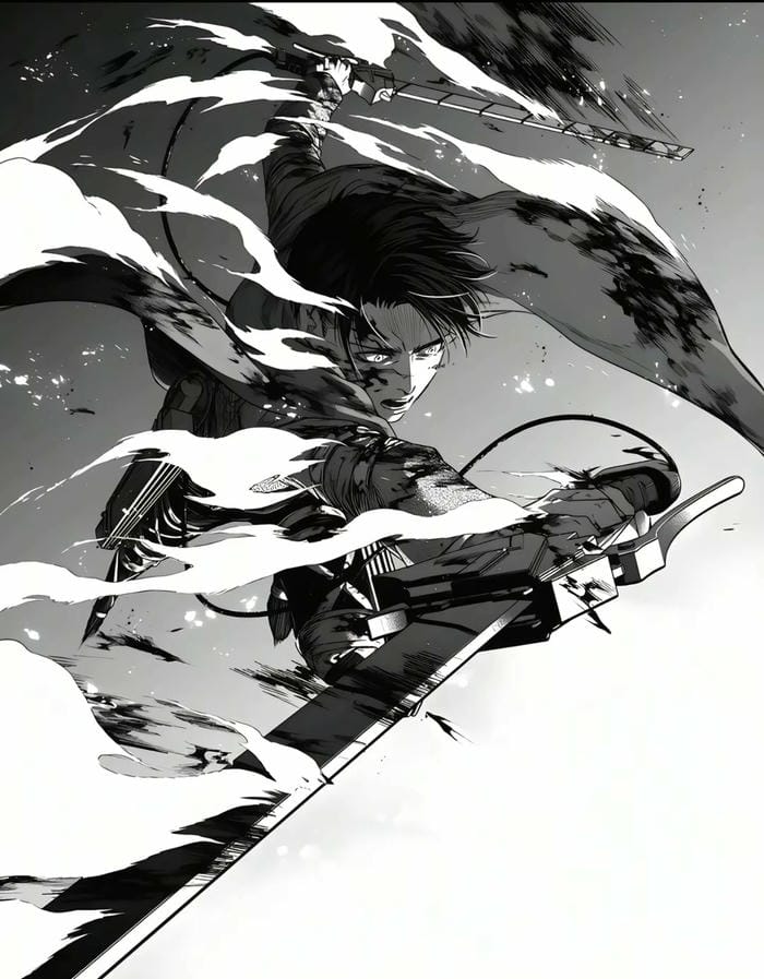ảnh Levi Ackerman phong cách chiến binh