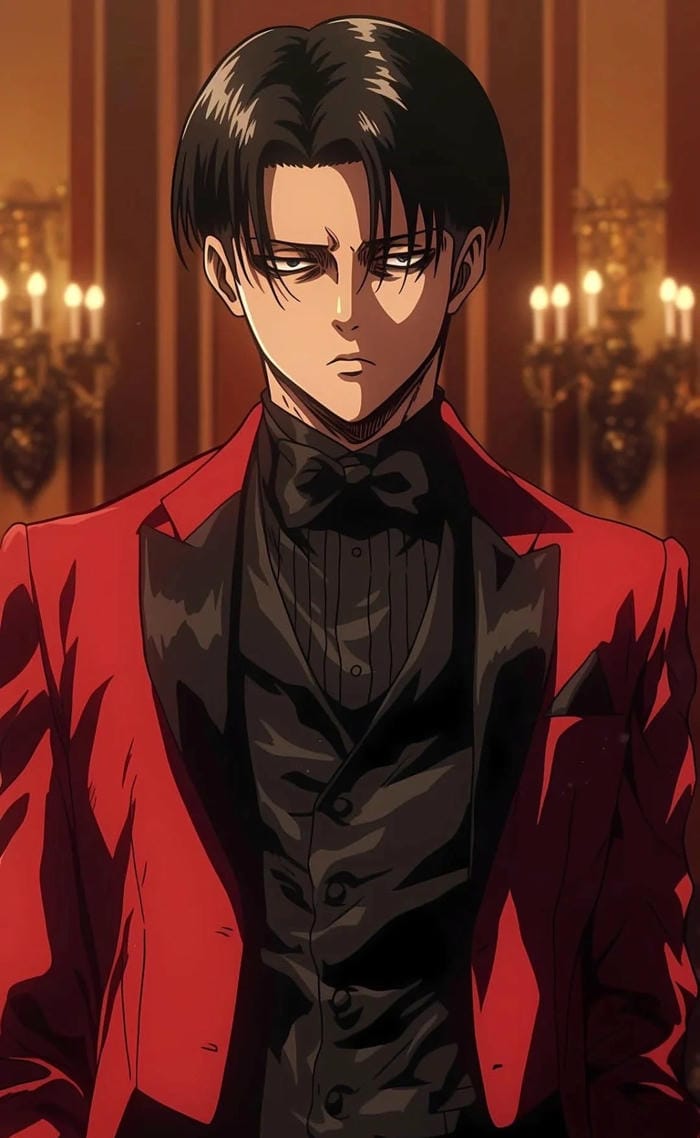 ảnh Levi Ackerman tạo hình áo choàng