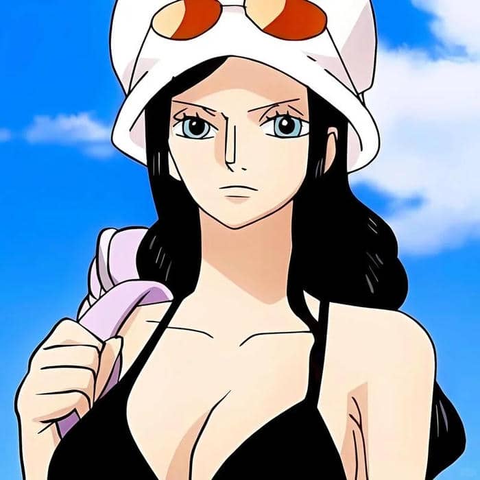 ảnh Nico Robin mặc bikini đi biển