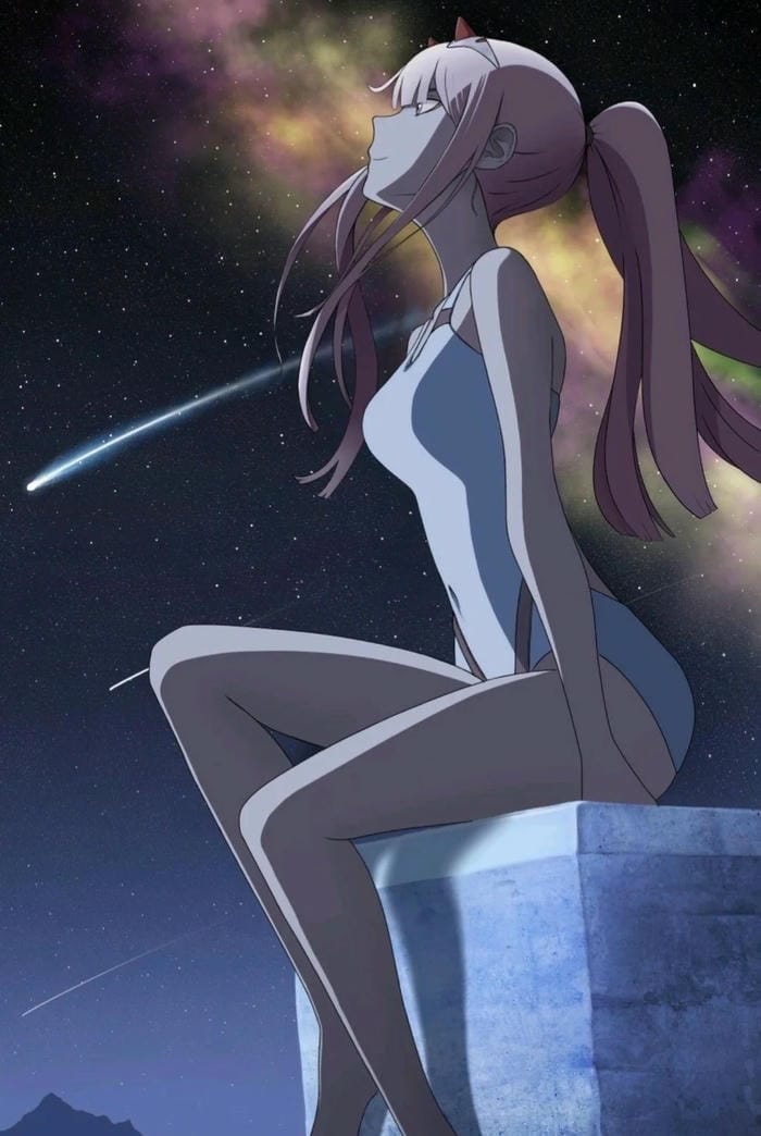 ảnh Zero Two ánh mắt bí ẩn