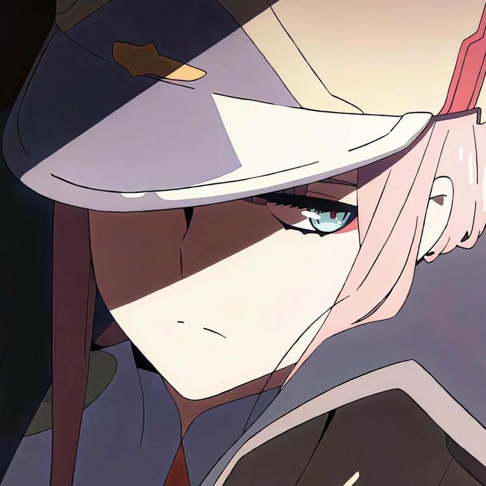 ảnh Zero Two dáng đứng kiêu hãnh