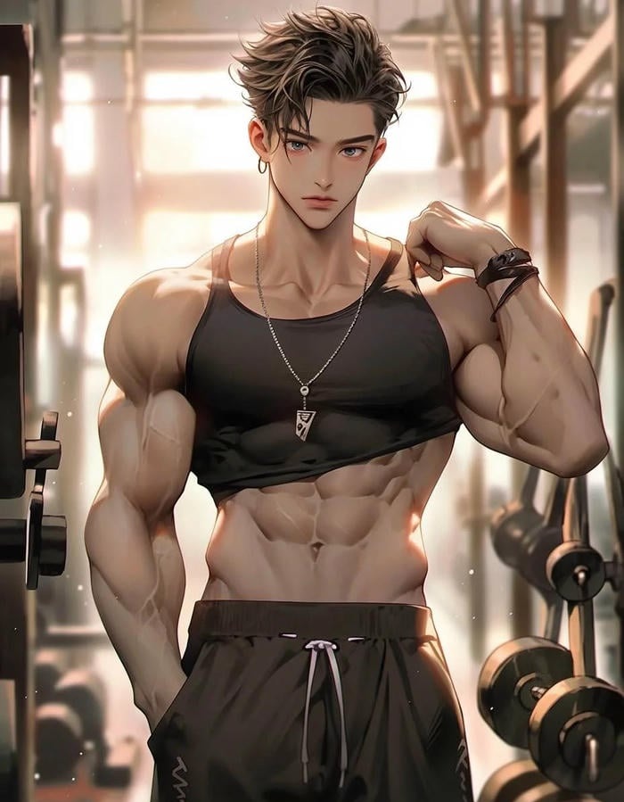 ảnh anime nam 6 múi thân hình gọn gàng