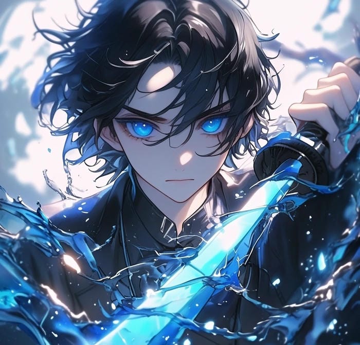 ảnh anime nam cầm kiếm katana chi tiết chuôi