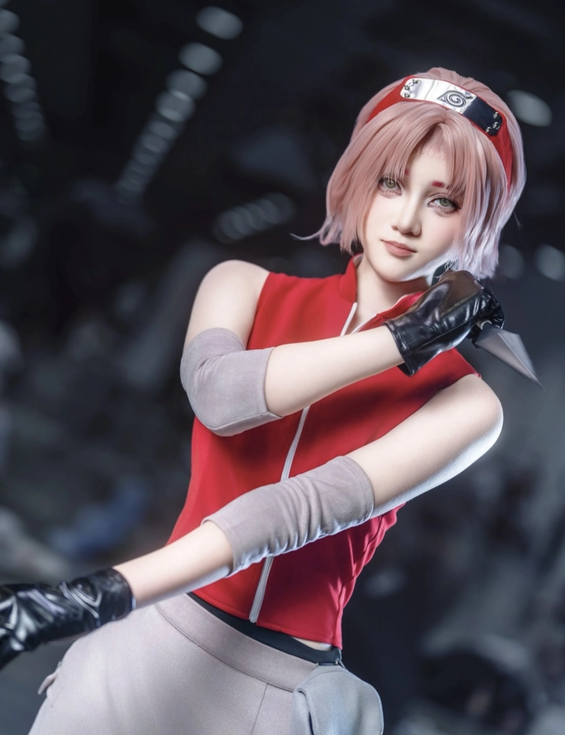 ảnh cosplay sakura tạo dáng quen thuộc