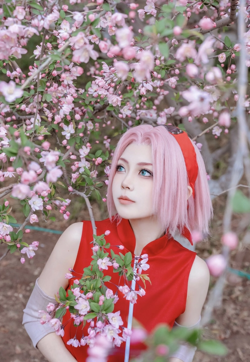 ảnh cosplay sakura với chi tiết rõ nét