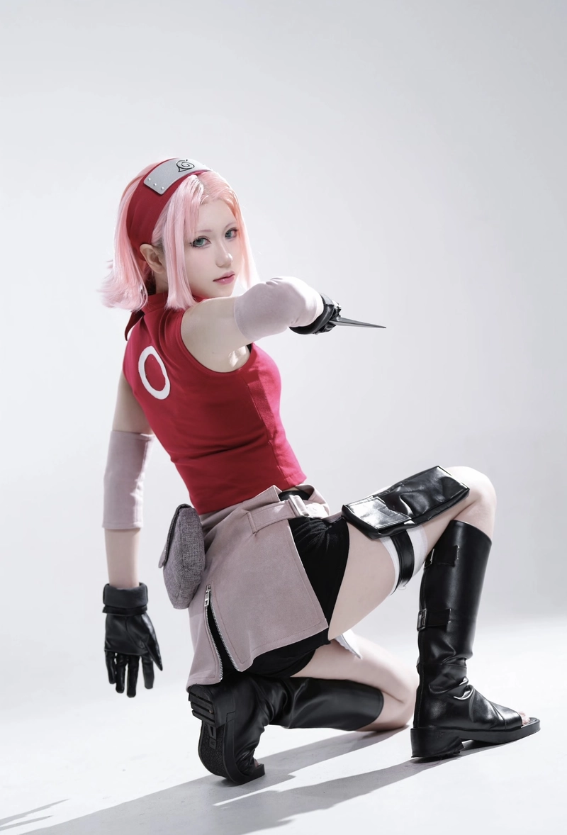ảnh cosplay sakura với trang phục quen thuộc