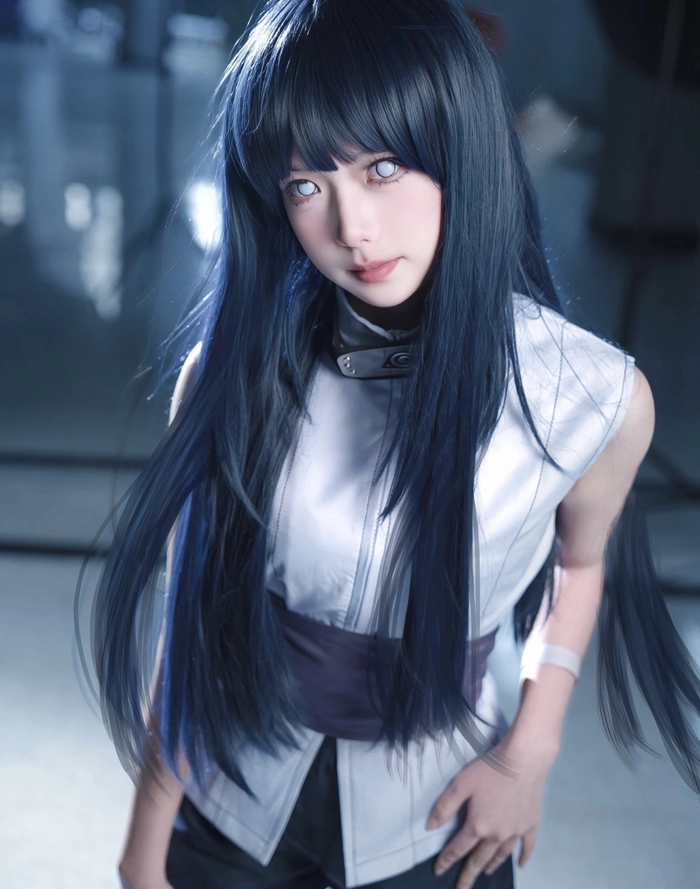 cosplay hinata mặc trang phục ninja quen thuộc