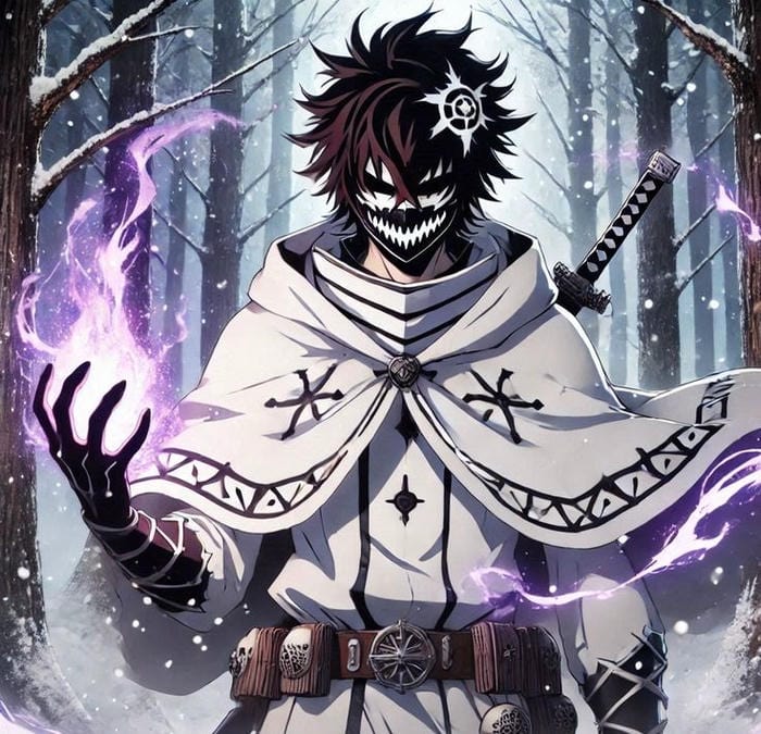 dáng samurai cổ điển ảnh anime nam cầm kiếm katana