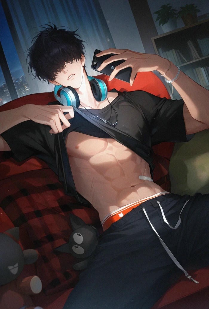 dáng vóc nam tính ảnh anime nam 6 múi