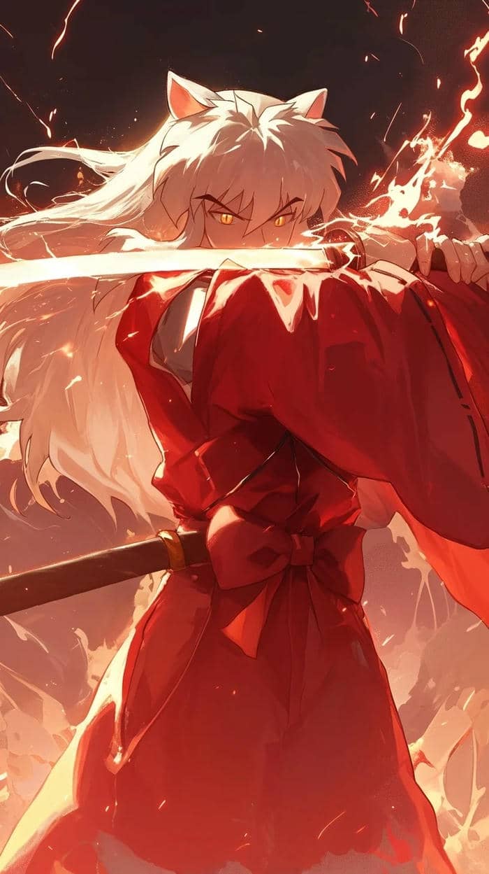 hình ảnh Inuyasha phong cách kiếm sĩ