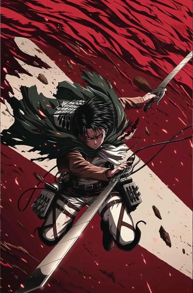 hình ảnh Levi Ackerman ánh nhìn lạnh