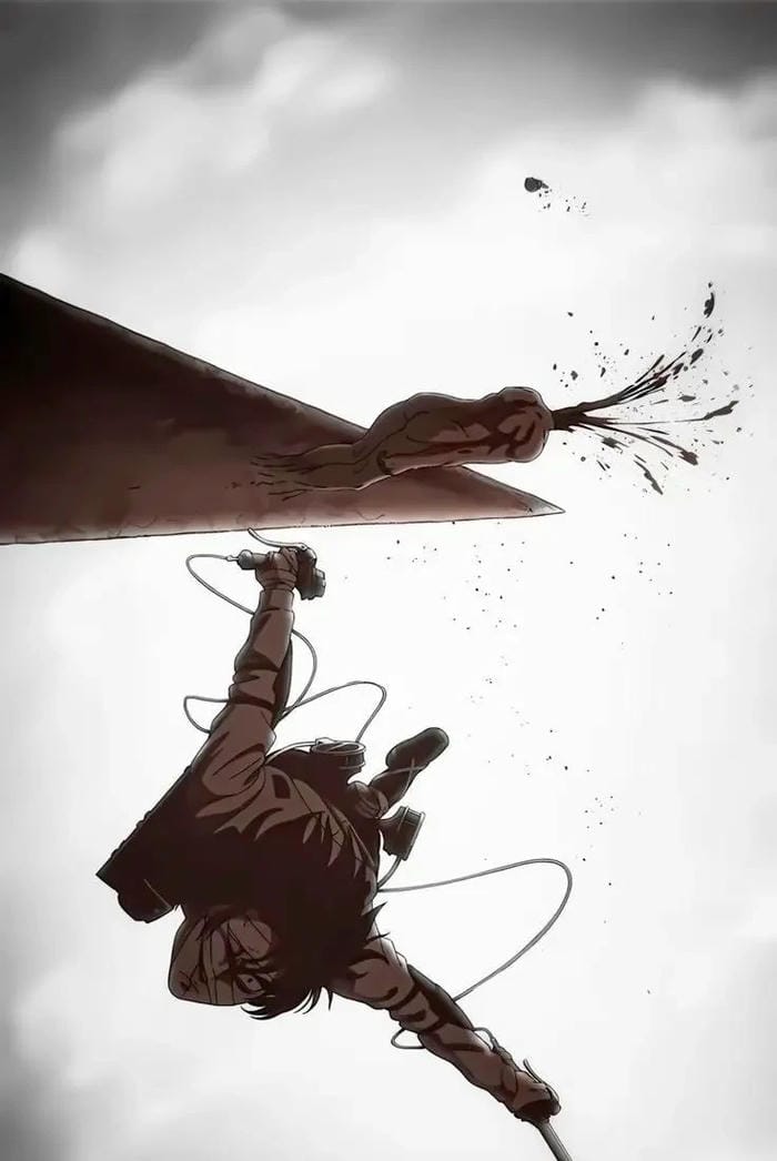 hình ảnh Levi Ackerman chiến đấu