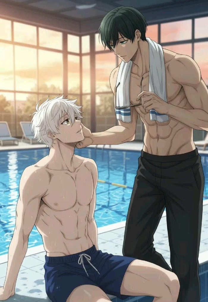 hình ảnh anime nam 6 múi cơ bụng rõ nét