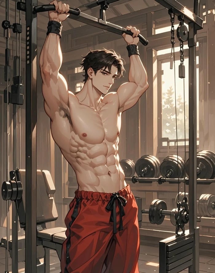 hình ảnh anime nam 6 múi phong cách mạnh