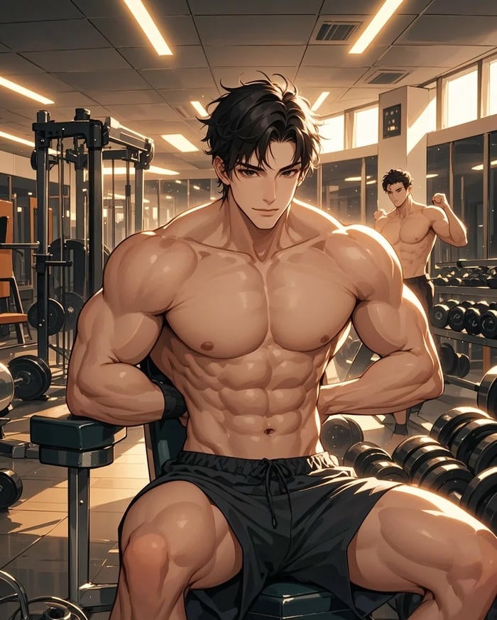 hình ảnh anime nam 6 múi tỷ lệ cơ thể đẹp