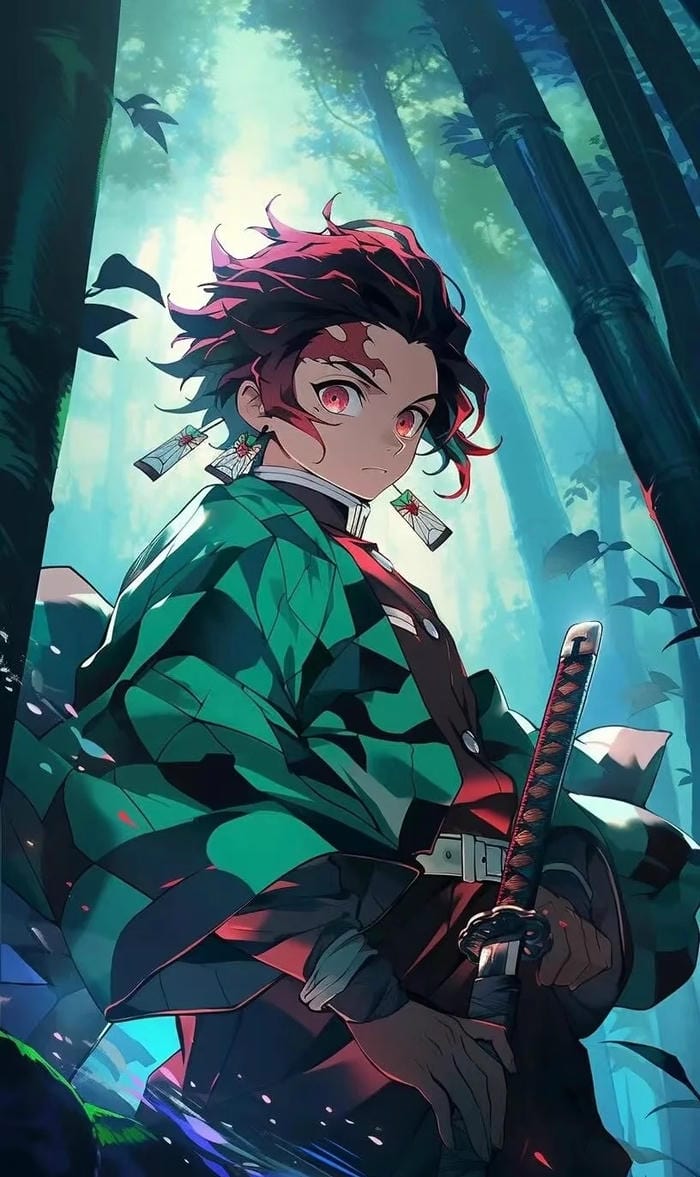 hình ảnh anime nam cầm kiếm katana chiến đấu