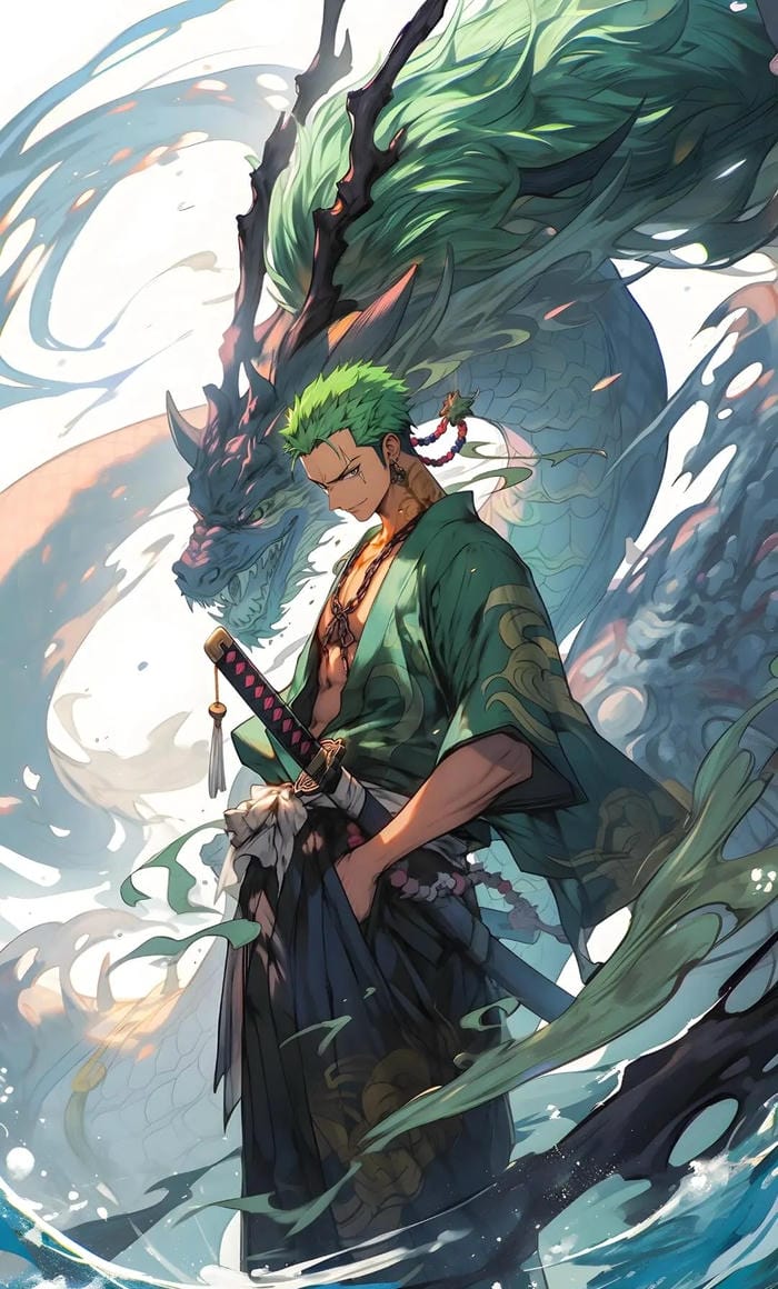 hình ảnh anime nam cầm kiếm katana zoro ngầu