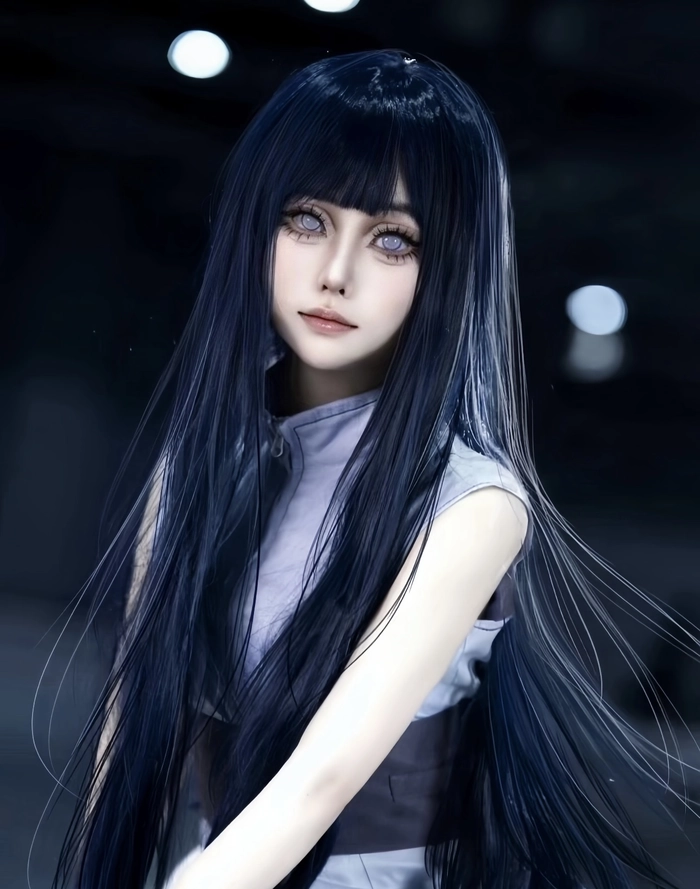 hình cosplay hinata trong không gian mở